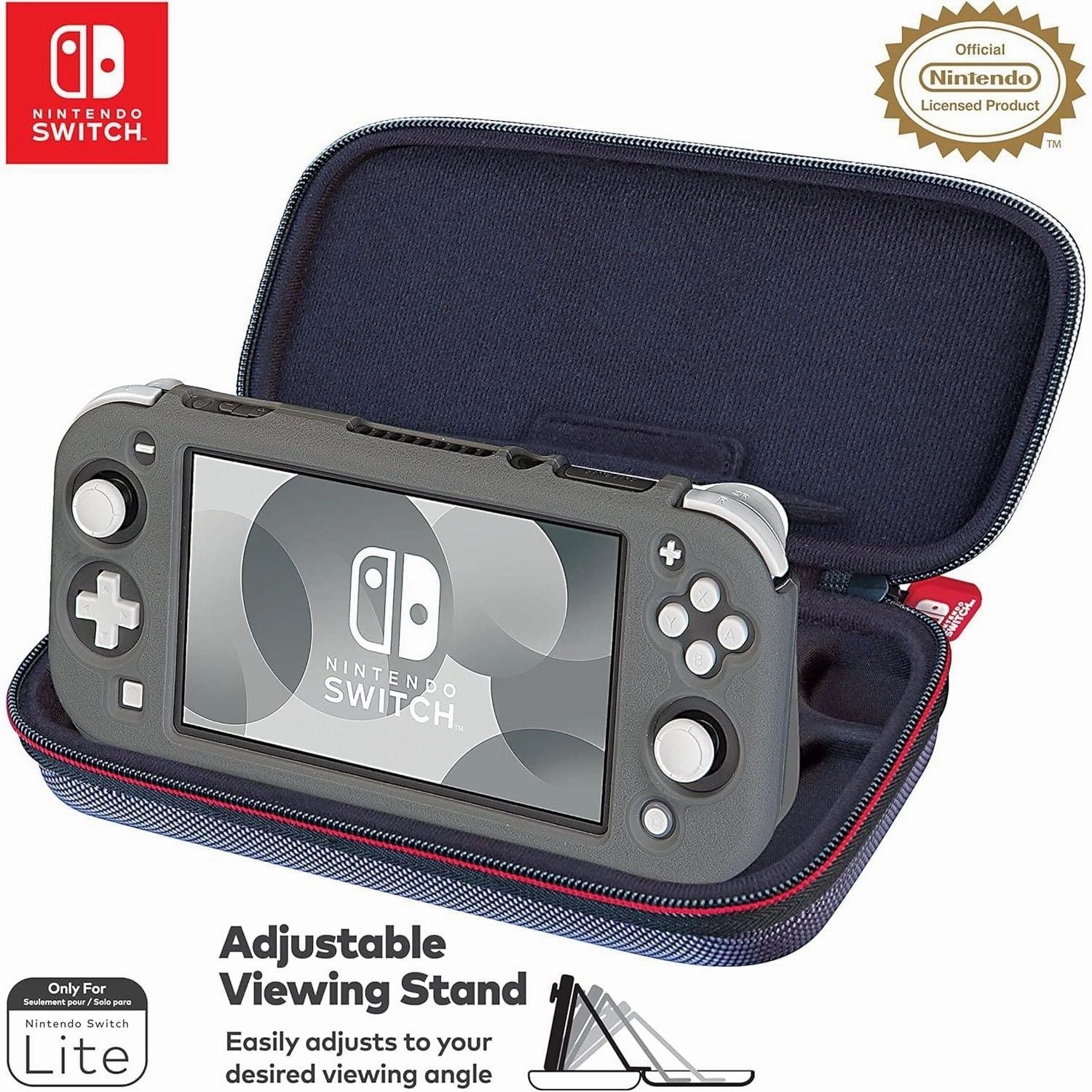 Deluxe Travel Case Black for Nintendo Switch Lite