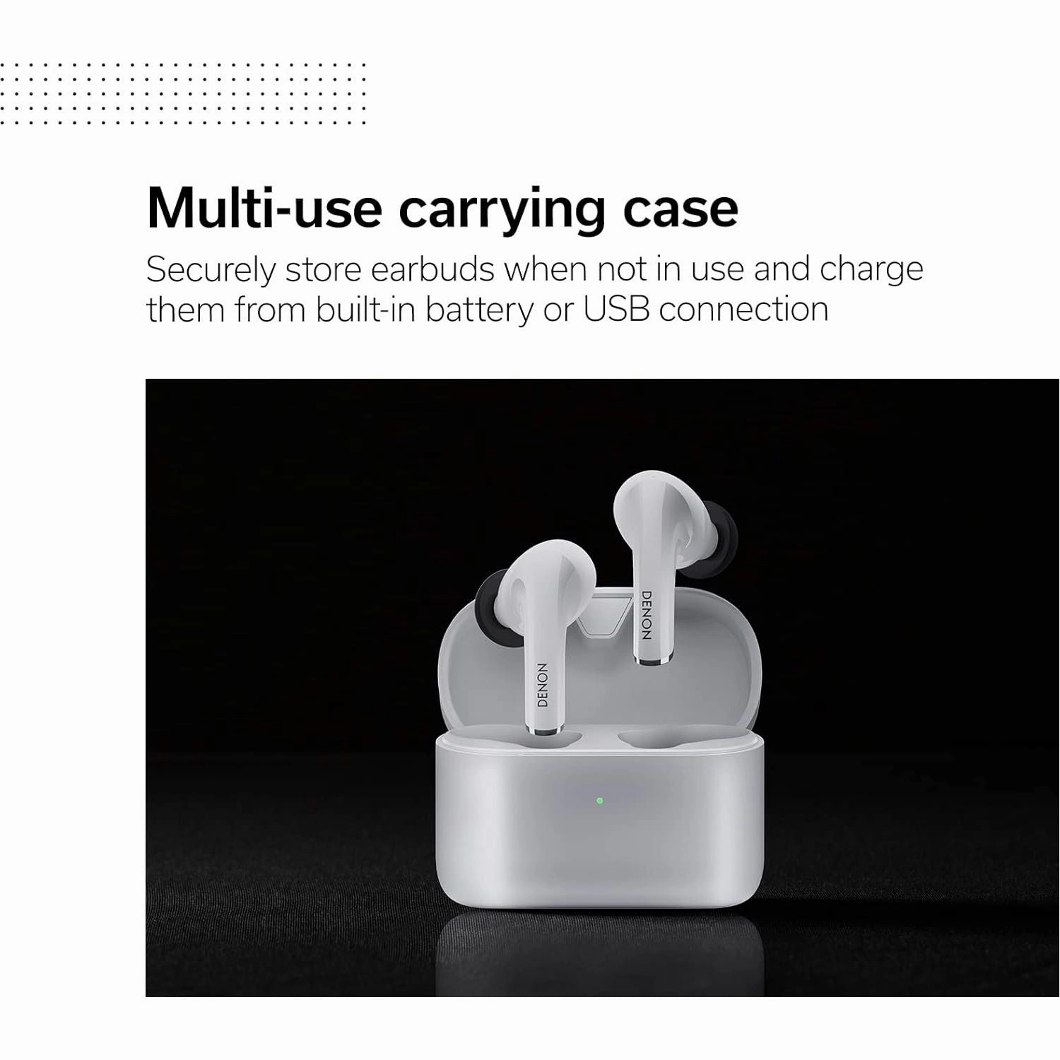 Denon AH-C830NCW True Wireless In-Ear Headphones with Active Noise Cancelling, Water Resistant Earbuds with Crystal Clear Call Quality-white(unsealed)