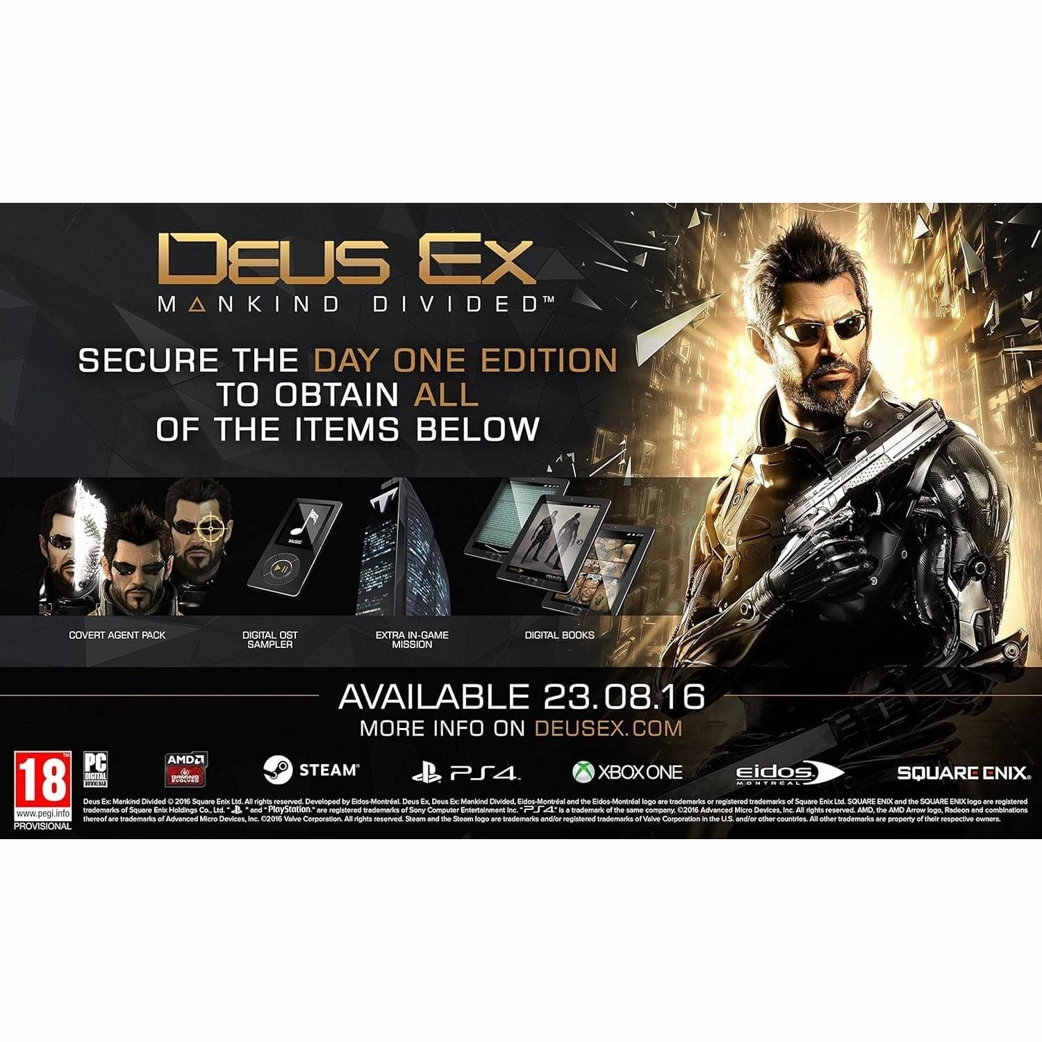 Deus Ex: Mankind Divided Day One Edition (Xbox One)