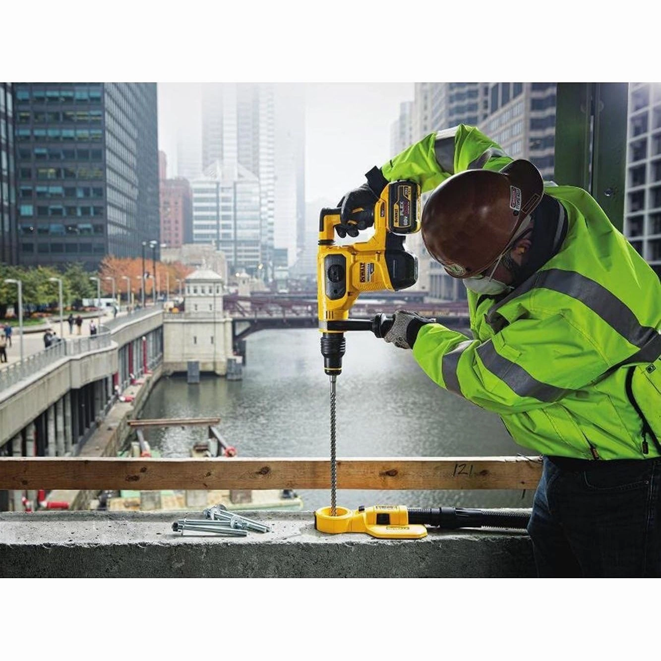 Dewalt Corded Electric Drill 54V, 2550 RPM  Ideal for Concrete, Brick, and Masonry