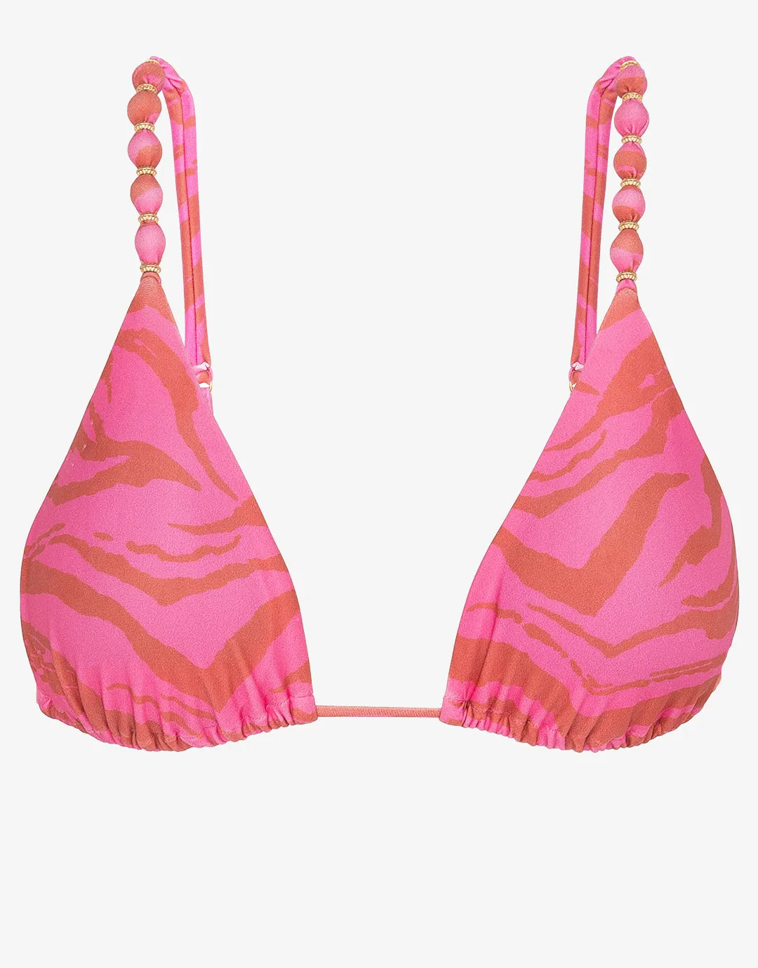Diani Beads Parallel Tri Bikini Top - Pink