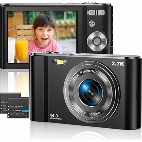 Digital Camera 2.7K Ultra HD Mini Video Camera 44MP 2.8 Inch LCD Rechargeable Students Compact Camera Pocket Camera with 16X Digital Zoom Youtube Vlogging Camera for Kids,Adult,Beginners digital cameras, buy mirrorless camera, compact cameras sale