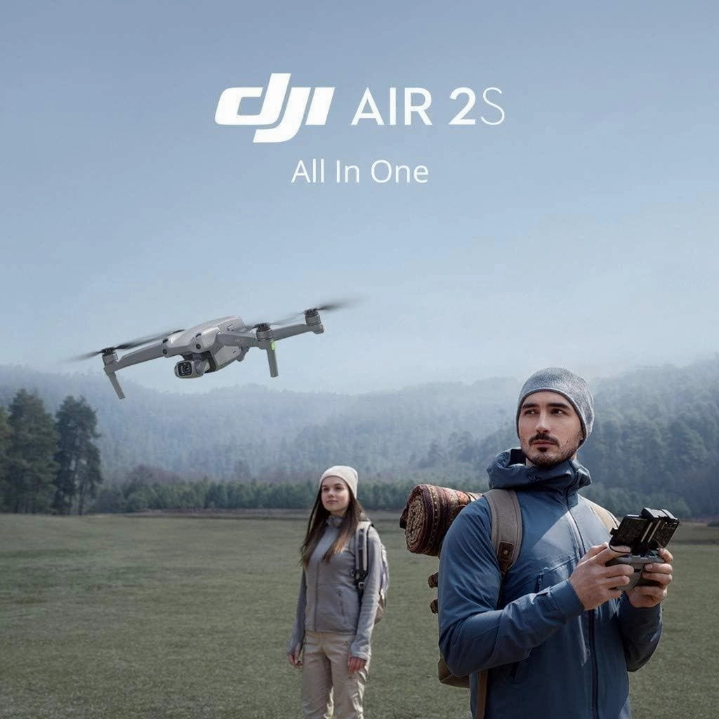 DJI Air 2S - Drone Quadcopter UAV with 3-Axis Gimbal Camera, 5.4K Video, 1-Inch CMOS Sensor, 4 Directions of Obstacle Sensing, 31min Flight Time, Max 12km Video Transmission (FCC), MasterShots, Gray