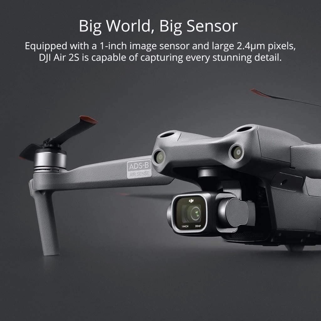 DJI Air 2S - Drone Quadcopter UAV with 3-Axis Gimbal Camera, 5.4K Video, 1-Inch CMOS Sensor, 4 Directions of Obstacle Sensing, 31min Flight Time, Max 12km Video Transmission (FCC), MasterShots, Gray