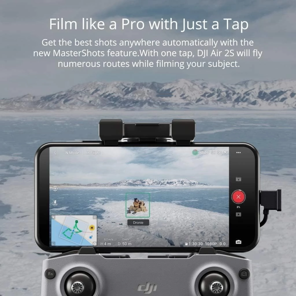 DJI Air 2S - Drone Quadcopter UAV with 3-Axis Gimbal Camera, 5.4K Video, 1-Inch CMOS Sensor, 4 Directions of Obstacle Sensing, 31min Flight Time, Max 12km Video Transmission (FCC), MasterShots, Gray