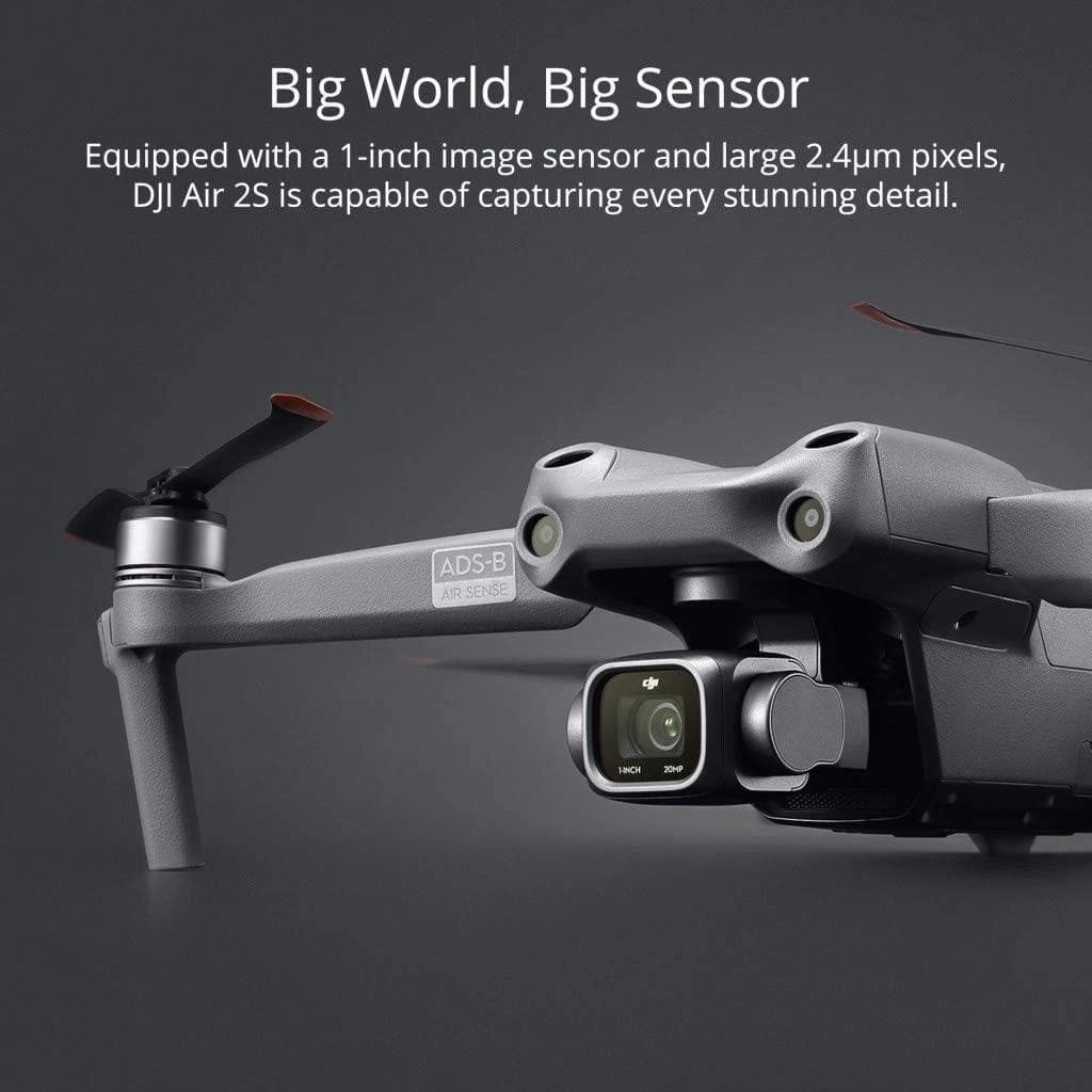 DJI Air 2S - Drone Quadcopter UAV with 3-Axis Gimbal Camera, 5.4K Video, 1-Inch CMOS Sensor, 4 Directions of Obstacle Sensing, 31min Flight Time, Max 12km Video Transmission (FCC), MasterShots, Gray