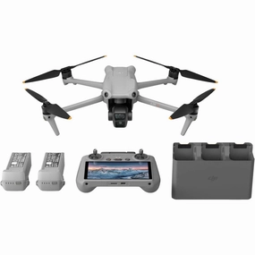 DJI Air 3 Fly More Combo with DJI RC 2 (screen remote controller), Drone with Medium Tele & Wide-Angle Dual Primary Cameras for Adults 4K HDR, 46-Min Max Flight Time, 48MP, O4, Two Extra Batteries buy drone online, best camera drone, 4k drone for begin