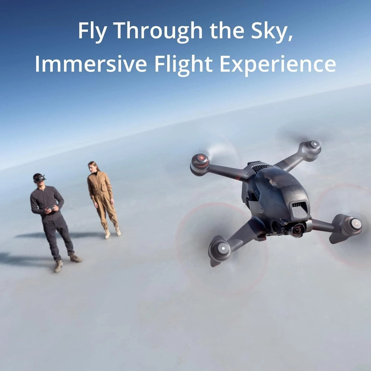 DJI FPV Explorer Combo, Immersive Flight Experience, 4K/60fps Super-Wide 150 FOV, 10km HD Low-Latency Video Transmission, Emergency Brake and Hover, First-Person View Drone