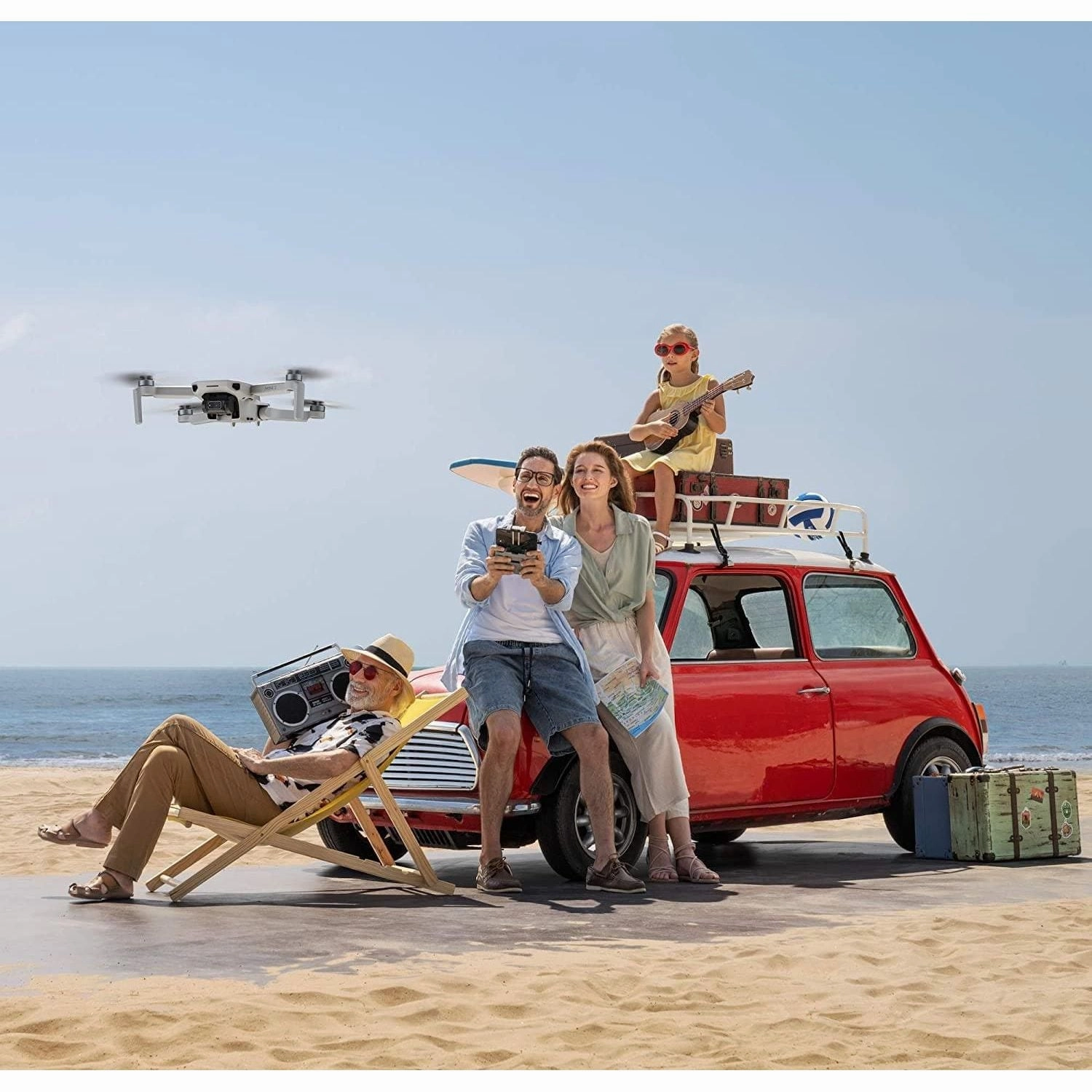 DJI Mini 2 Fly More Combo - Ultralight and Foldable Drone Quadcopter, 3-Axis Gimbal with 4K Camera, 12MP Photo, 31 Minutes Flight Time, OcuSync 2.0 HD Video Transmission, QuickShots DJI Fly App, Grey