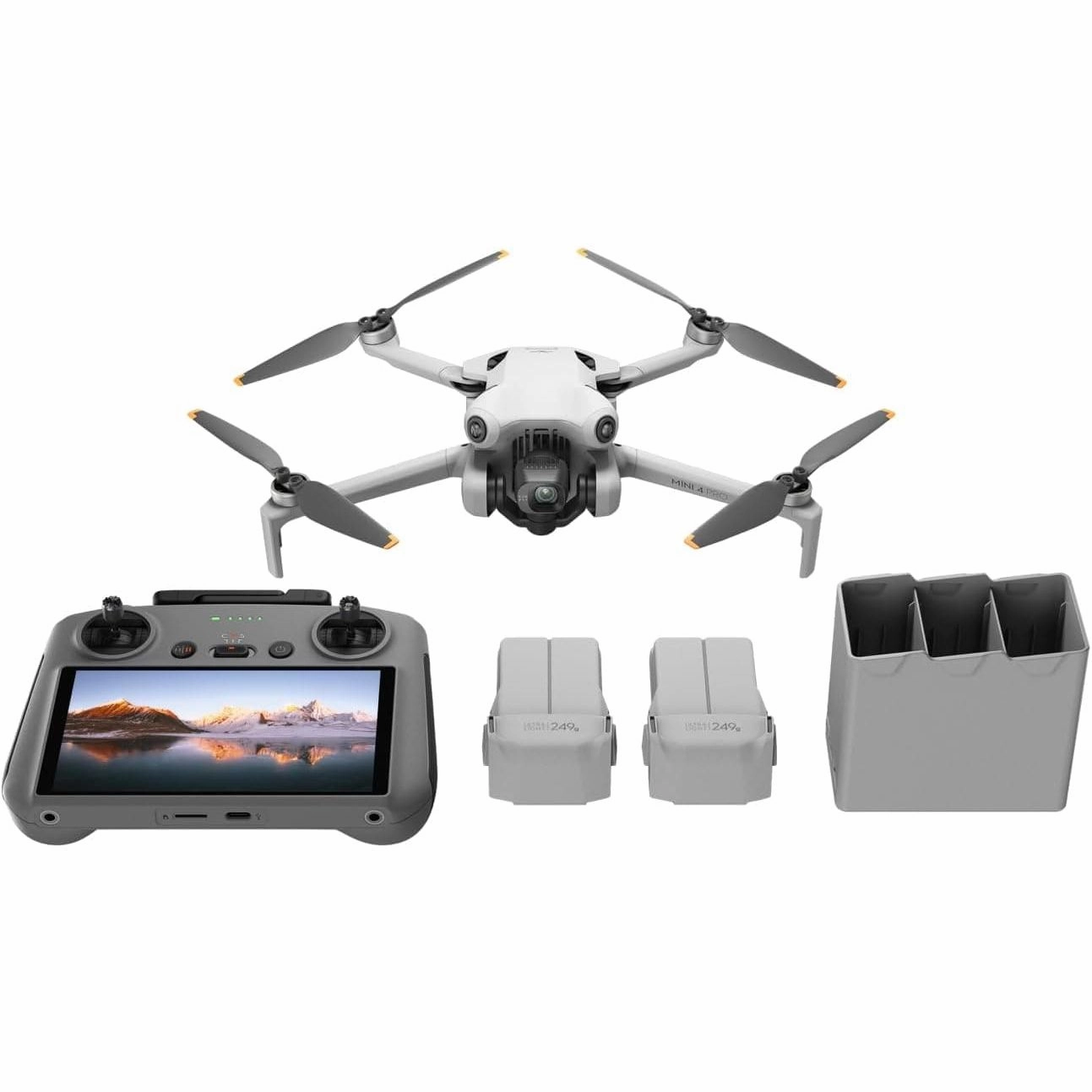 DJI Mini 4 Pro Fly More Combo with DJI RC 2, Folding Mini-Drone with 4K HDR Video Camera for Adults, Under 0.549 lbs/249 g, 34-Min Flight Time, 2 Extra Batteries buy drone online, best camera drone, 4k drone for beginners