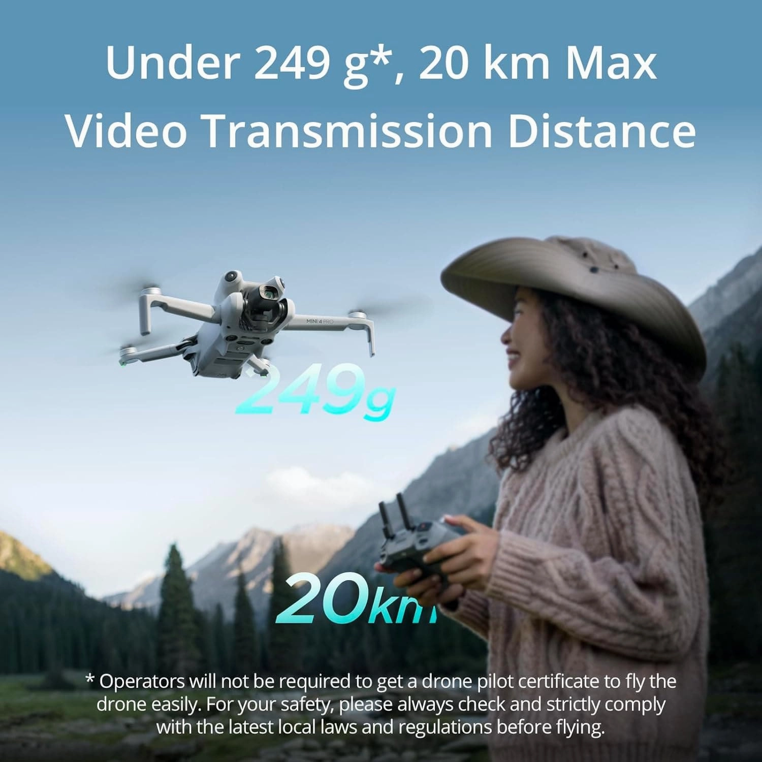 DJI Mini 4 Pro Fly More Combo with DJI RC 2, Folding Mini-Drone with 4K HDR Video Camera for Adults, Under 0.549 lbs/249 g, 34-Min Flight Time, 2 Extra Batteries