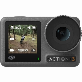 DJI Osmo Action 3 Standard Combo, Waterproof Action Camera with 4K HDR & Super-Wide FOV, 10-Bit Color Depth, HorizonSteady, Cold Resistant & Long-Lasting, Vlogging Camera for YouTube camera and photography, photography gear, professional camera kit