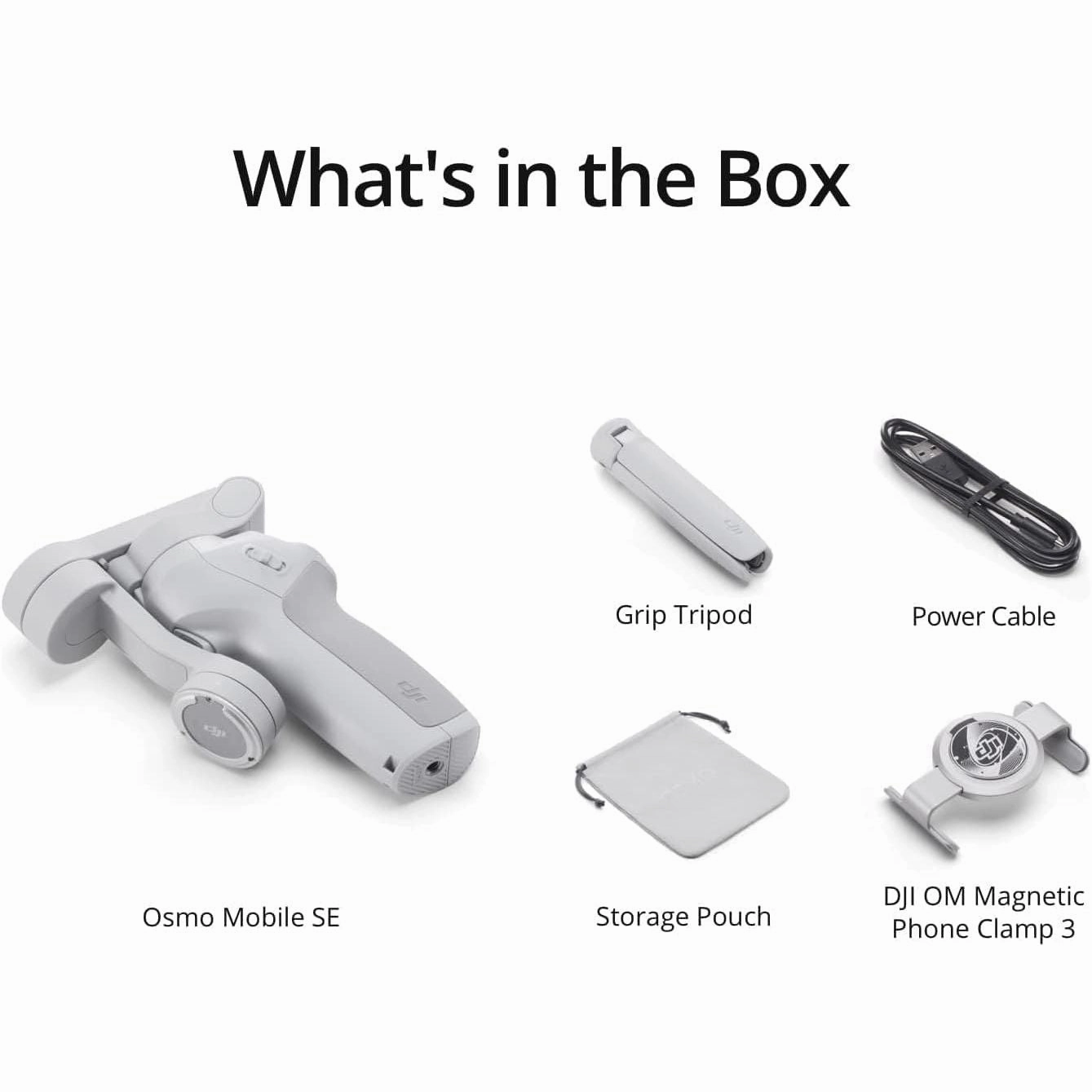 DJI OSMO Mobile SE Intelligent Gimbal, 3-Axis Phone Gimbal, Portable and Foldable, Android and iPhone Gimbal with ShotGuides, Smartphone Gimbal, Vlogging Stabilizer, YouTube and TikTok Videos