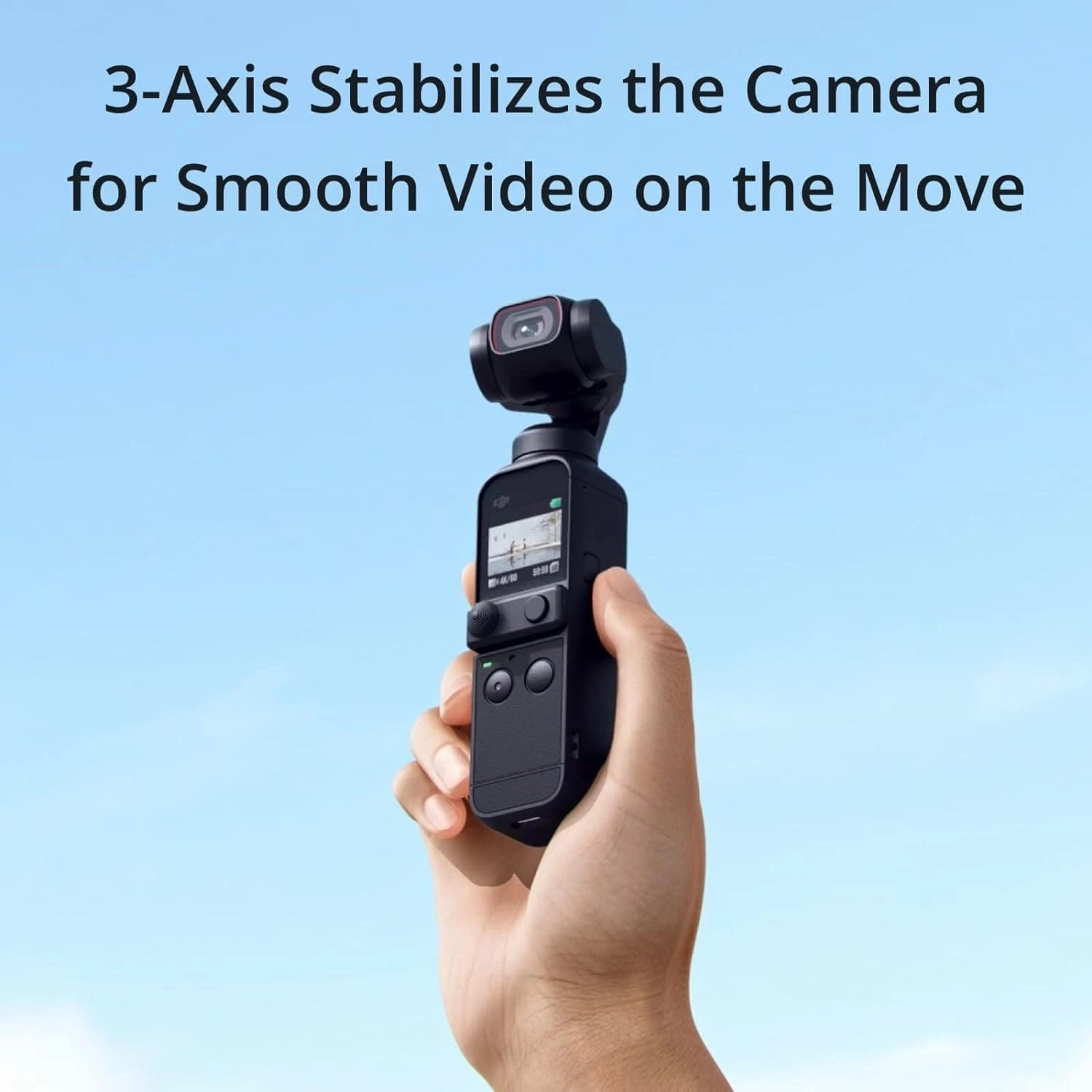 DJI Pocket 2 Handheld 3-Axis Gimbal with 4K Camera - 1/1.7" CMOS, 64MP, Face Tracking, for Vlogging, Black