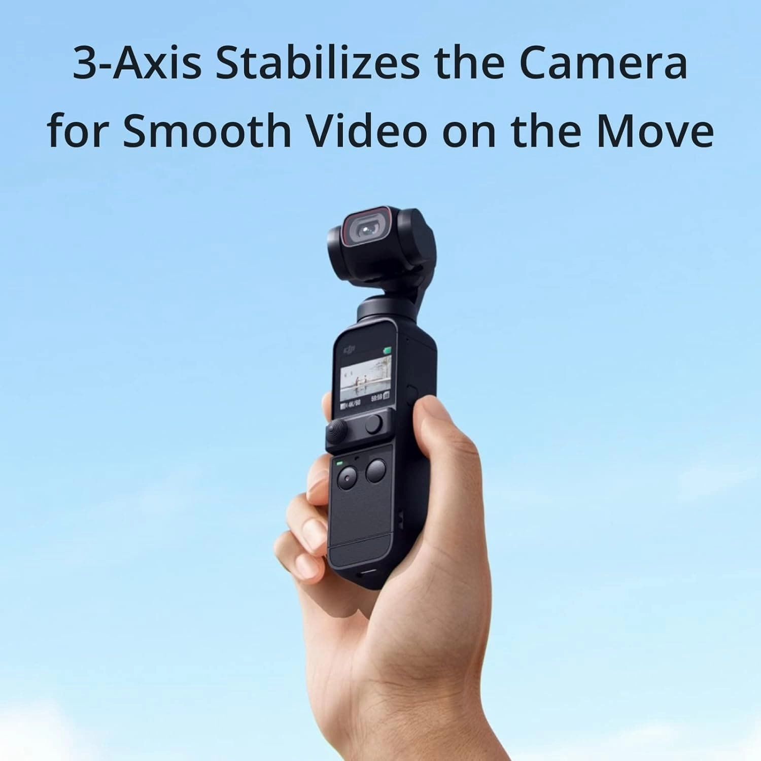 DJI Pocket 2 Handheld 3-Axis Gimbal with 4K Camera - 1/1.7" CMOS, 64MP, Face Tracking, for Vlogging, Black