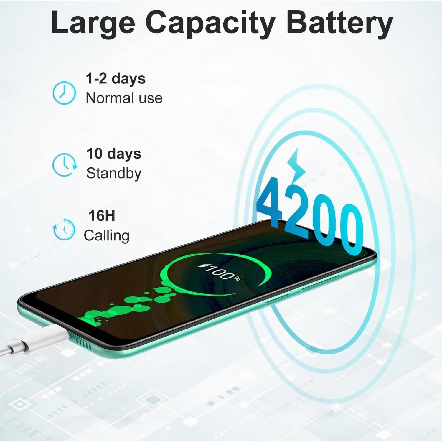 DOOGEE X98 Mobile Phones Sim Free Unlocked, Android 12 Smartphone, 16GB, 1TB Extension, 6.52 Inch HD  Screen, 4200mAh Battery, 4G Dual SIM Phones