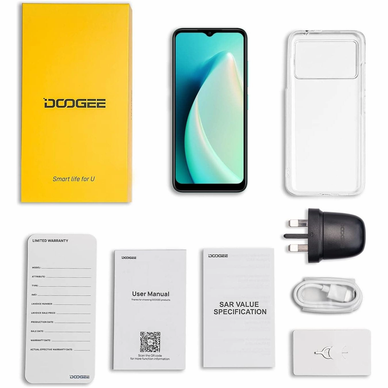 DOOGEE X98 Mobile Phones Sim Free Unlocked, Android 12 Smartphone, 16GB, 1TB Extension, 6.52 Inch HD  Screen, 4200mAh Battery, 4G Dual SIM Phones