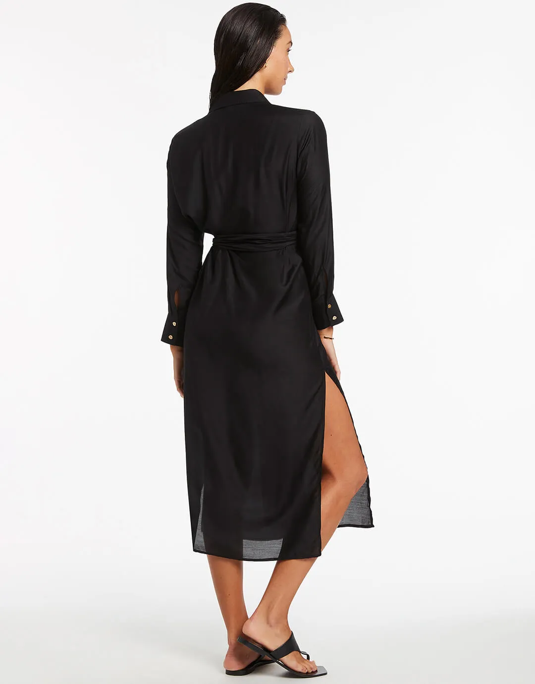 Dorsay Wrap Kaftan - Black