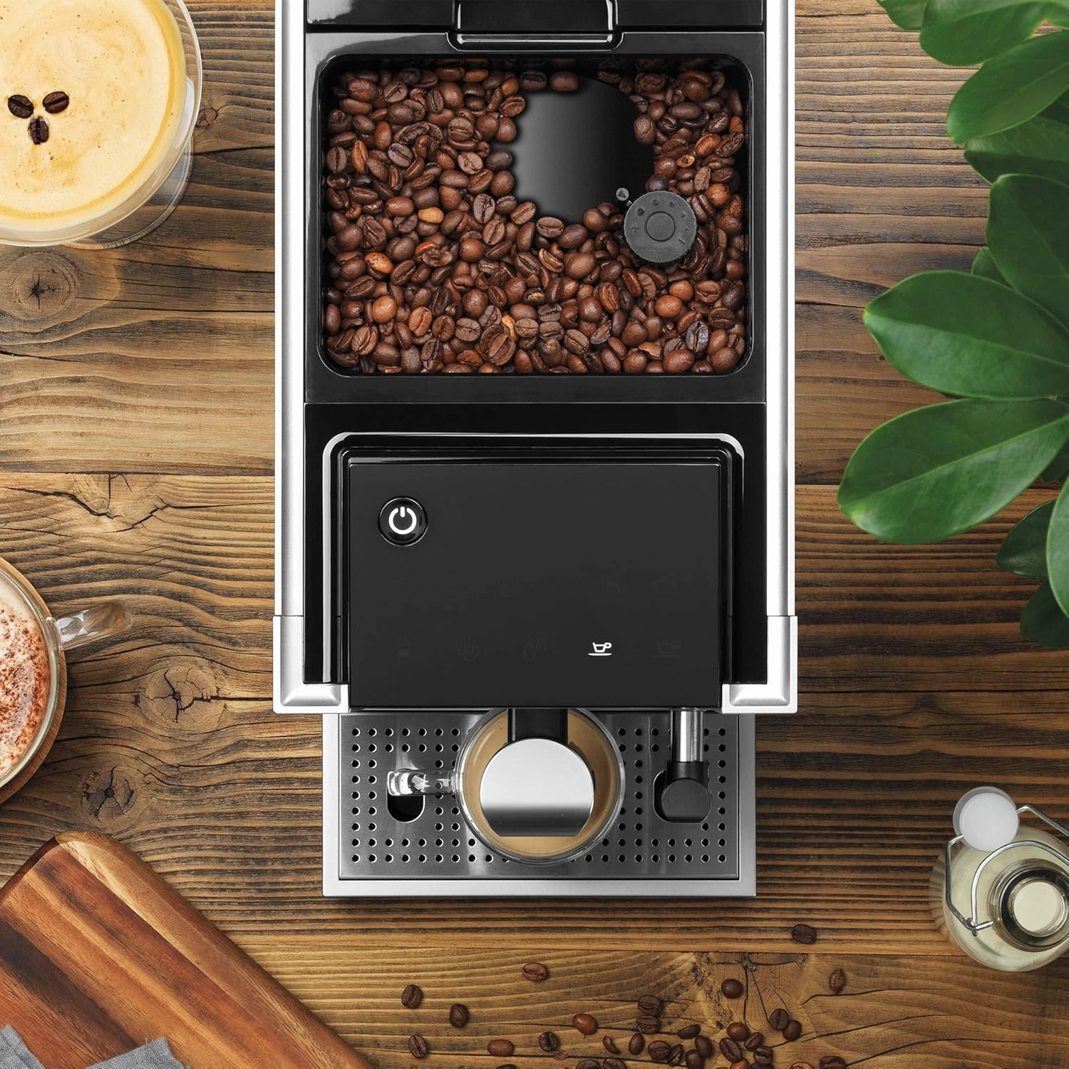 Dualit Bean to Go Machine - Barista Quality Professional Coffee Machine - Built in Coffee Grinder & Steam Wand Milk Frother - Espresso, Lungo & Double Shot Functions - Bean To Cup Coffee Maker