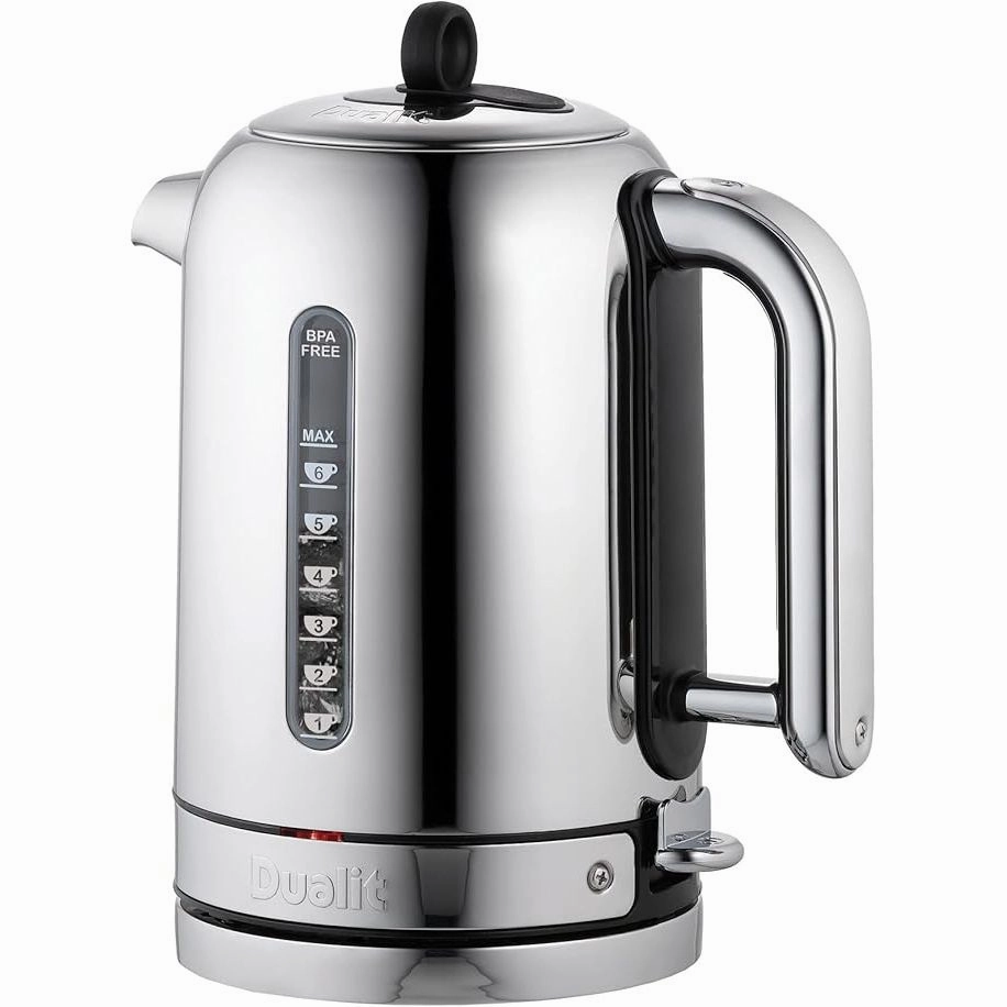 Dualit Classic Kettle 72835  1.7L, Polished Stainless Steel, Quiet Boil, 90s Boil Time - Black/Silver, EU Plug with UK Adapter phone accessories, mobile phone cases, best charging cable