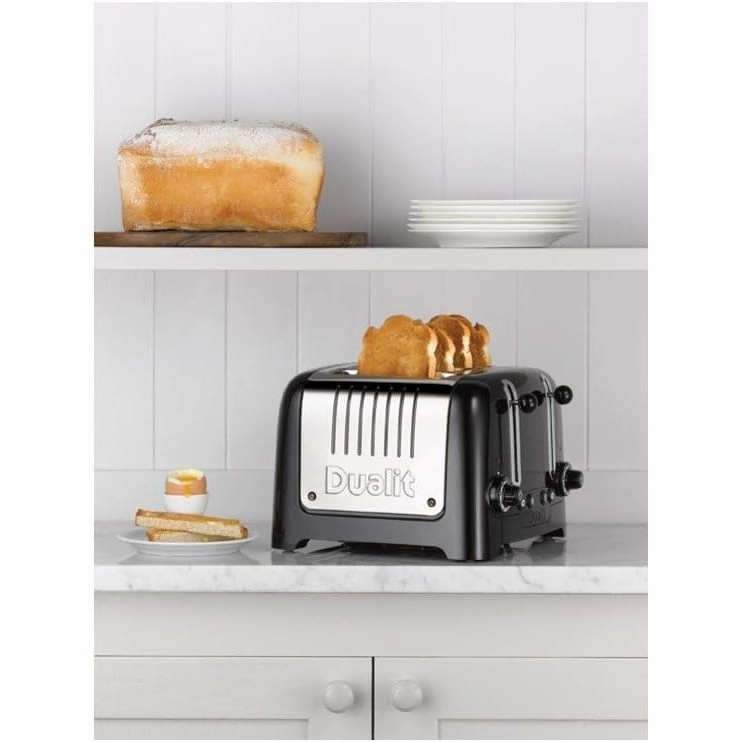 Dualit DPP4 Lite 4-Slice Toaster European Plug (UK Adapter Included) - Black