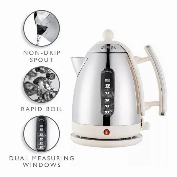 Dualit Mini Kettle Canvas White 1 Litre - 72203 Comes with European Plug