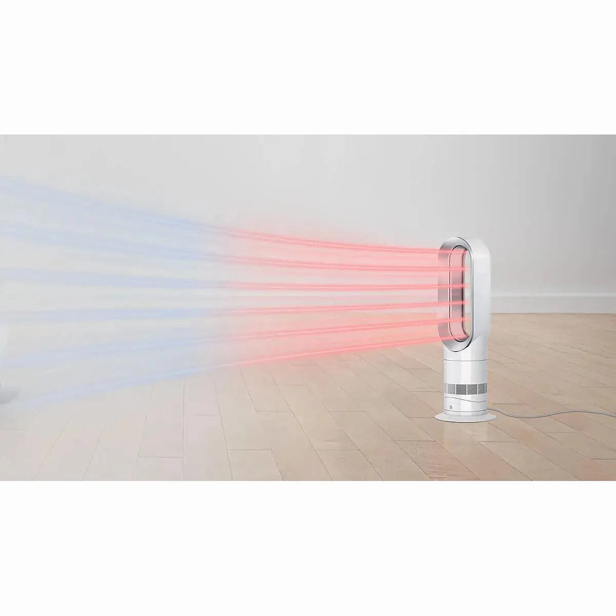 Dyson AM09 Hot Cool Jet Focus Fan Heater  White/Nickel