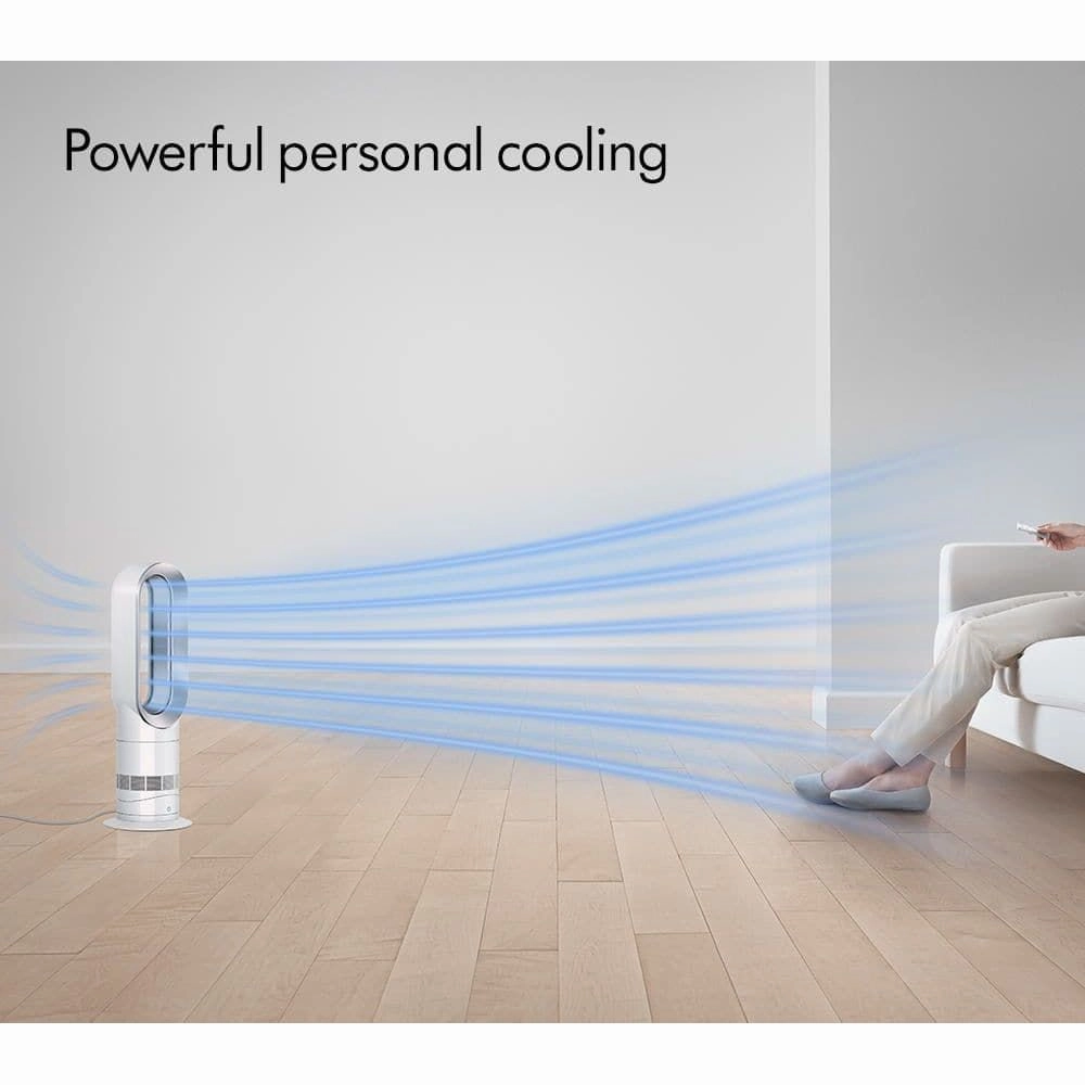 Dyson AM09 Hot Cool Jet Focus Fan Heater  White/Nickel