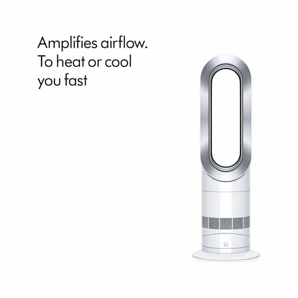 Dyson AM09 Hot Cool Jet Focus Fan Heater  White/Nickel