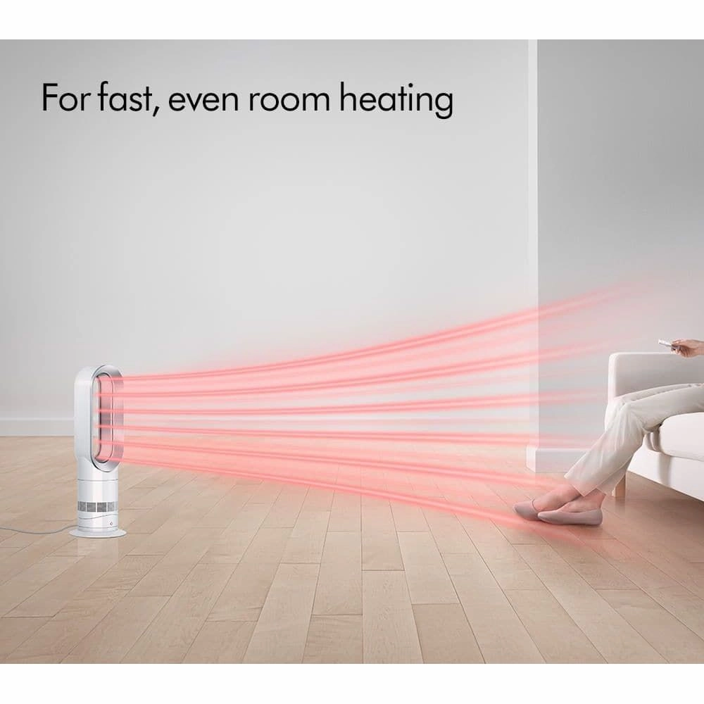 Dyson AM09 Hot Cool Jet Focus Fan Heater  White/Nickel