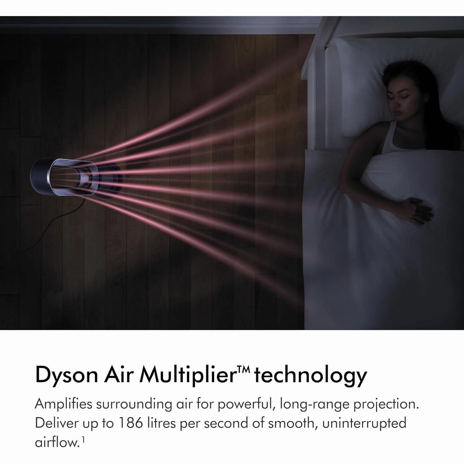 Dyson Hot Cool Jet Focus AM09 powerful cooling fan and room heater (White/Silver)