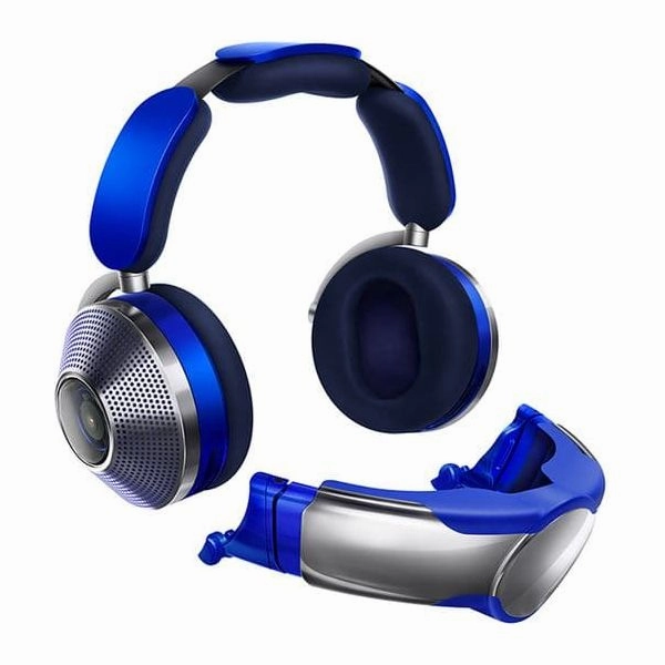 Dyson Zone Wireless Bluetooth Noise-Cancelling Air Purifying Headphones - Blue earbuds and headphones, true wireless earbuds, noise cancelling earbuds