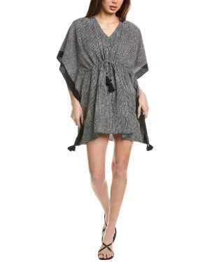 Echo Seersucker Butterfly Tassel Caftan