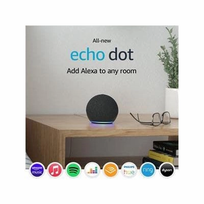 Echo Dot (4th generation) | Smart speaker with Alexa | Charcoal