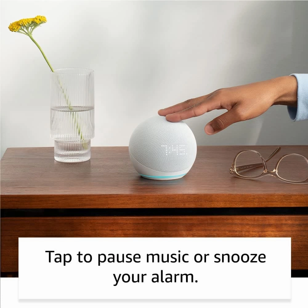Echo Dot with clock (5th generation, 2022 release) / Cloud Blue