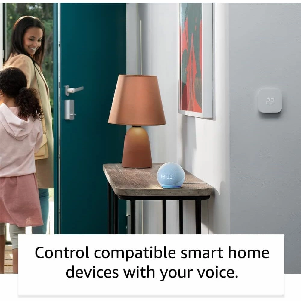 Echo Dot with clock (5th generation, 2022 release) / Cloud Blue