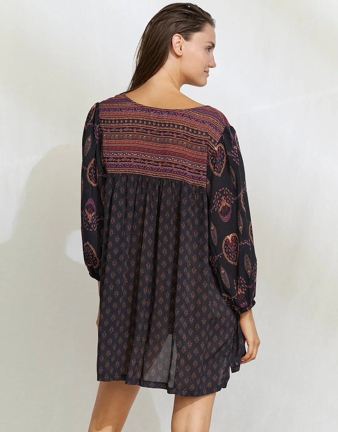 Eclectic Flames Tunic - Black