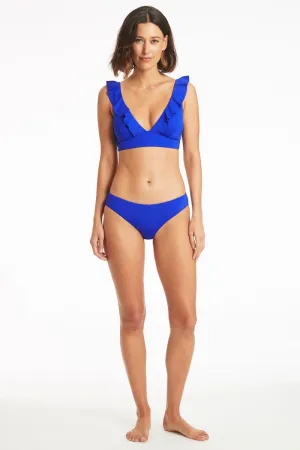 Eco Frill Bra Top Cobalt