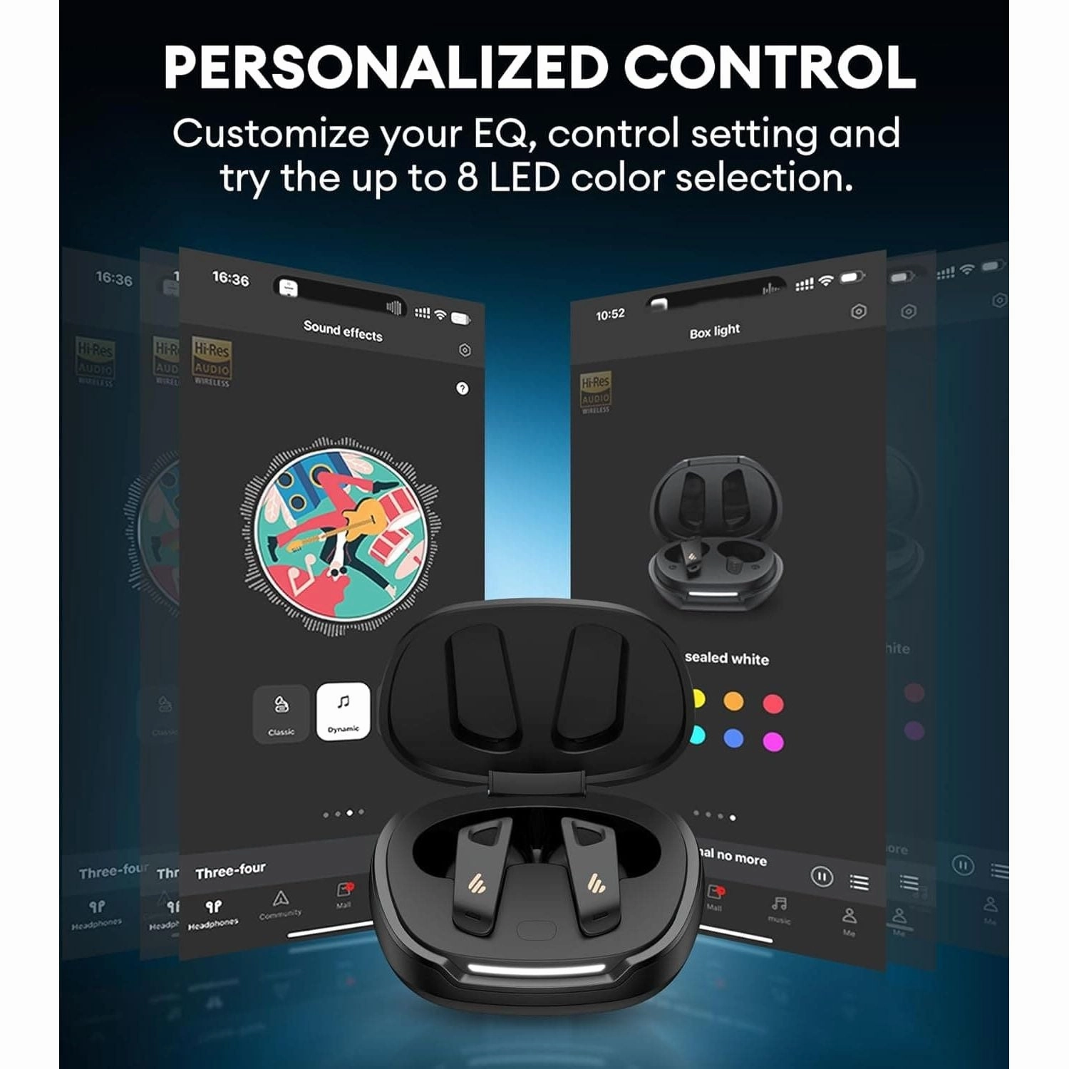 Edifier NeoBuds Pro 2 Multi-Channel Noise Cancelling Earbuds with Spatial Audio, Hi-Res Sound, LDAC & LHDC, Bluetooth 5.3, Fast Charging, 8 Mics for Clear Calls, Black