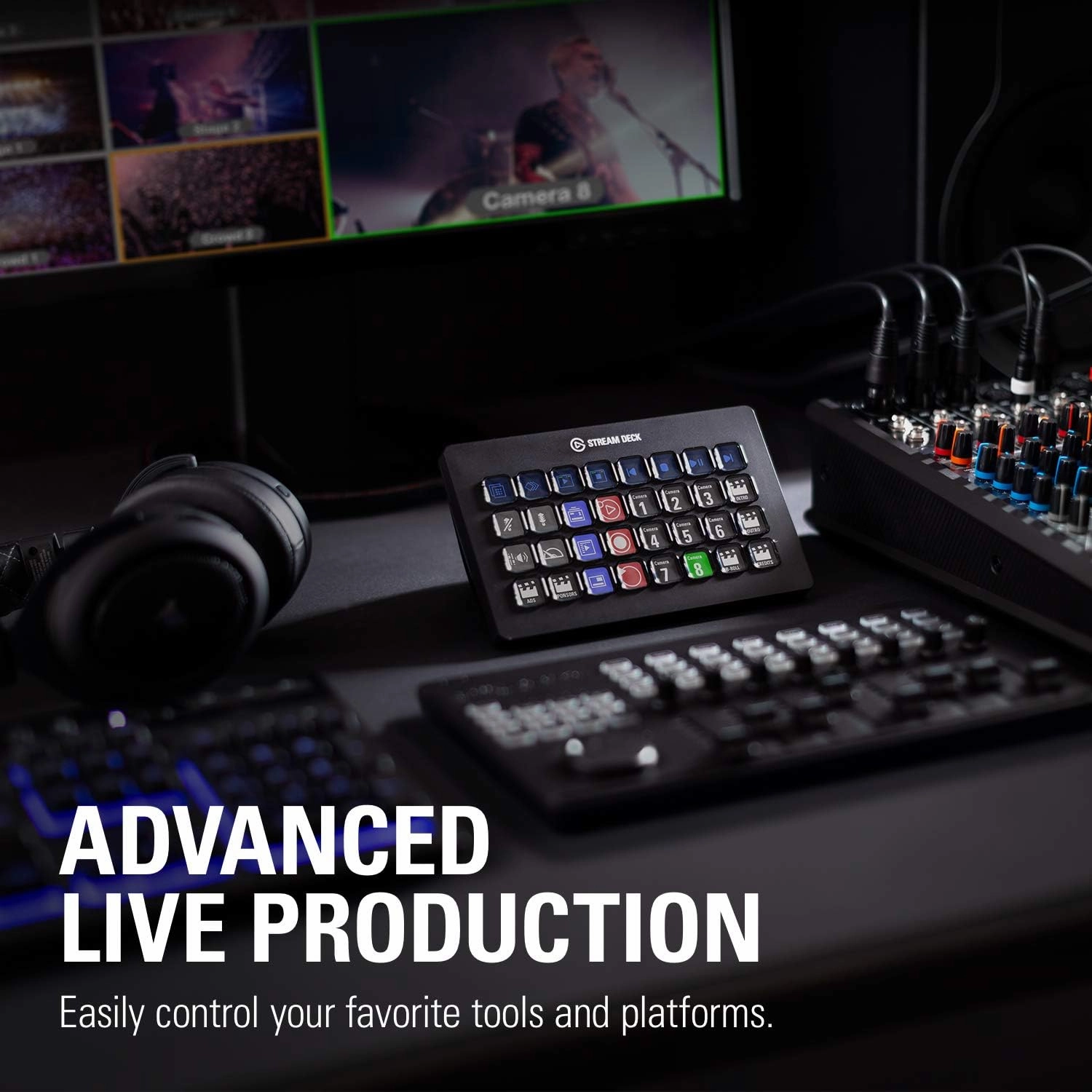 Elgato Stream Deck XL Advanced Studio Controller with 32 Macro Keys Mac & PC Compatible