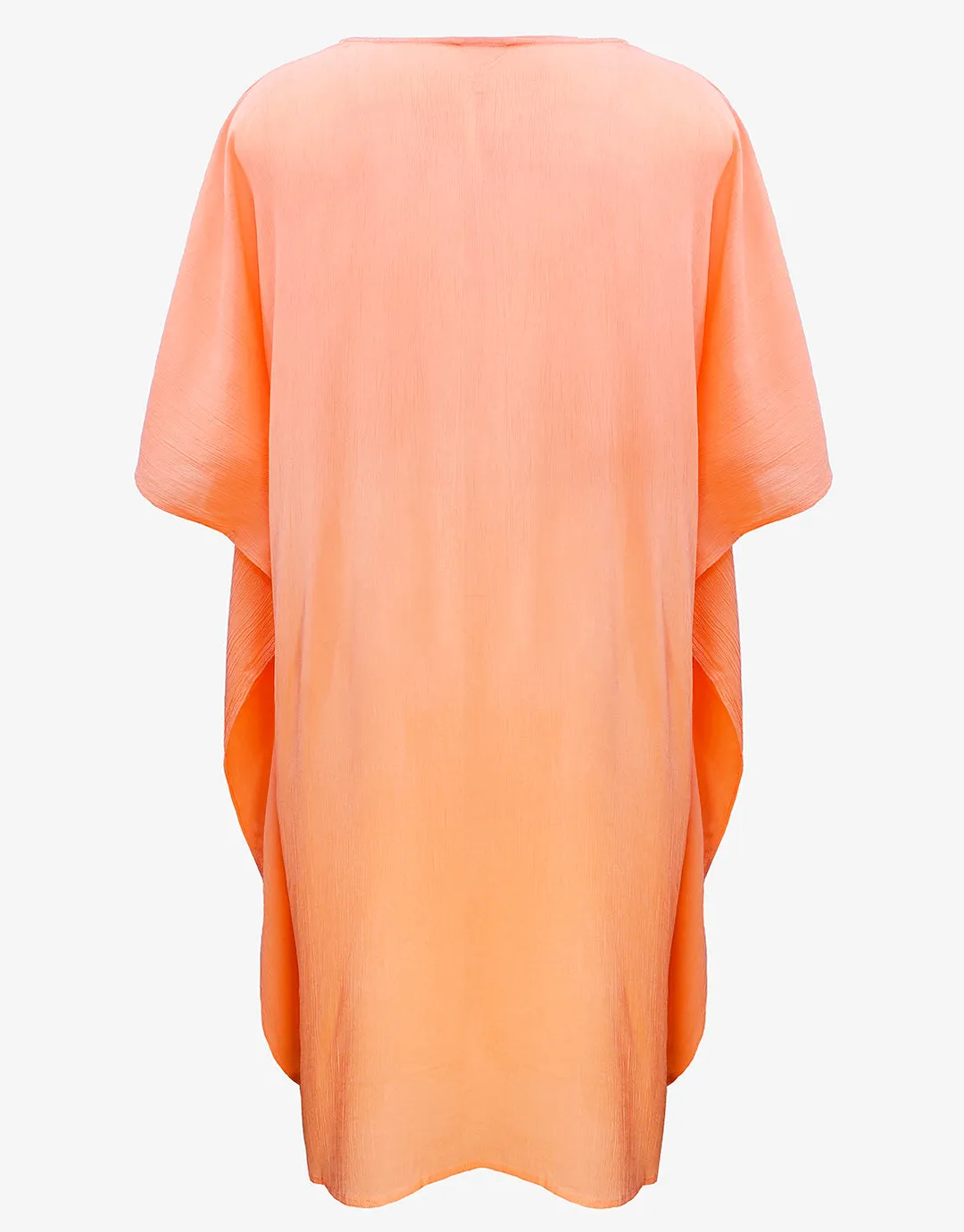 Embroidered Kaftan - Coral