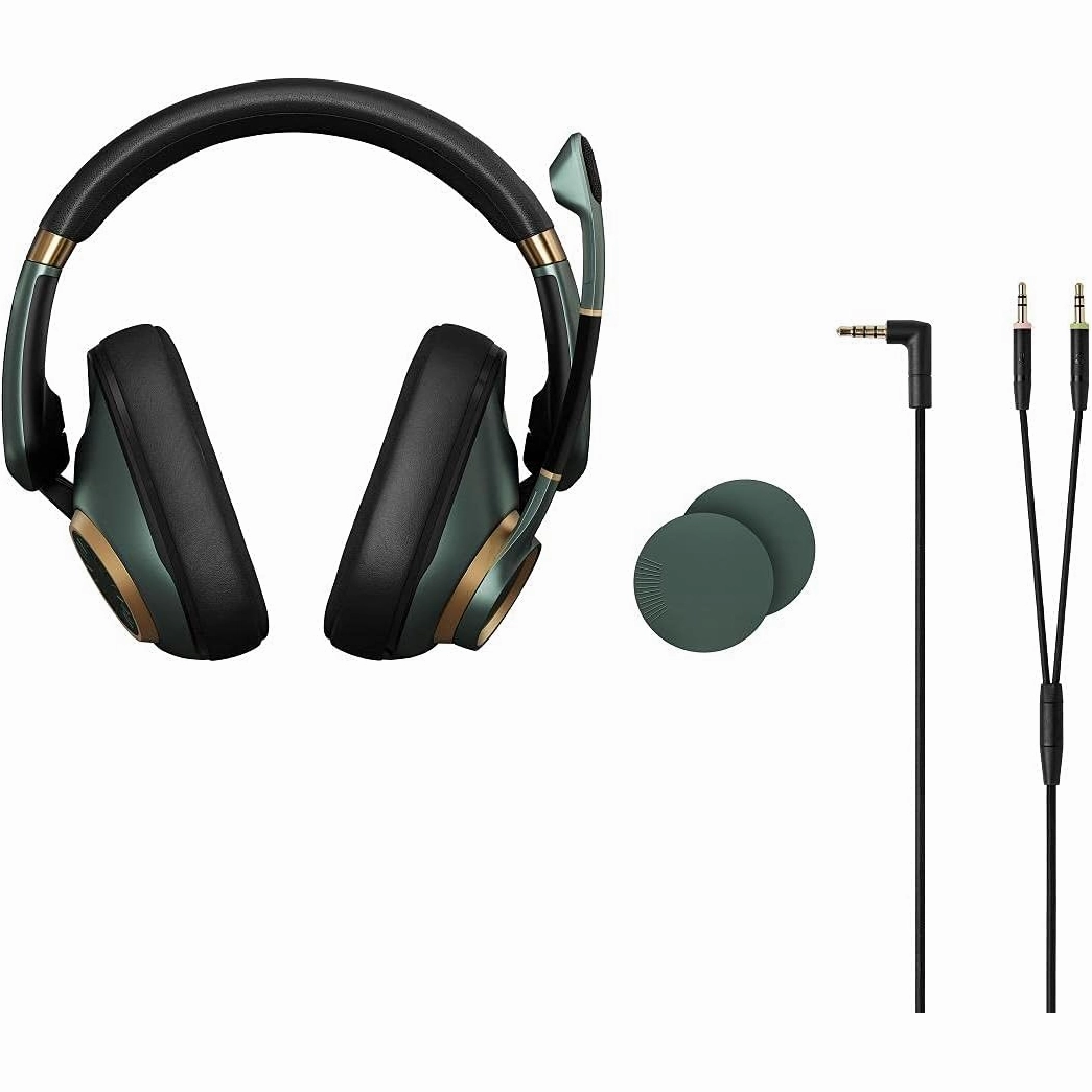 EPOS H6Pro - Closed Acoustic Gaming Headset with Mic - Over-Ear Headset  Lightweight - Lift-to-Mute - Xbox - PS4 - PS5 - PC/Windows [Green]
