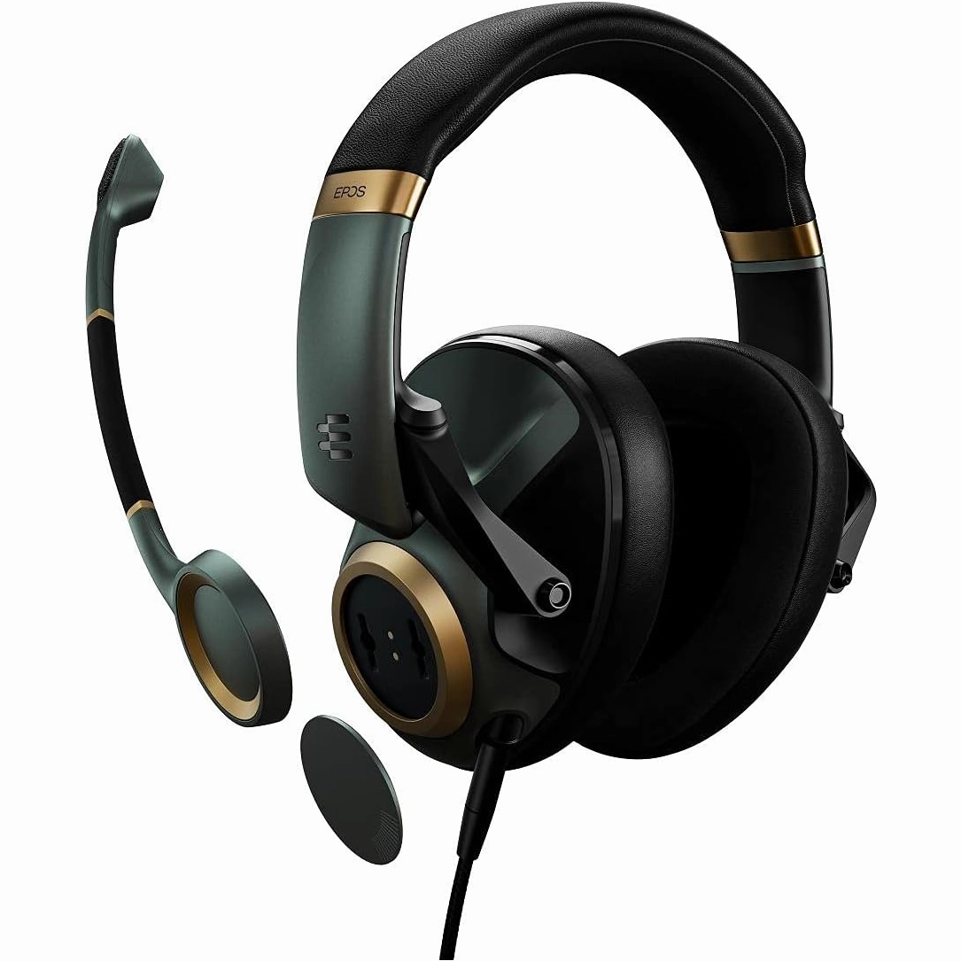 EPOS H6Pro - Closed Acoustic Gaming Headset with Mic - Over-Ear Headset  Lightweight - Lift-to-Mute - Xbox - PS4 - PS5 - PC/Windows [Green]