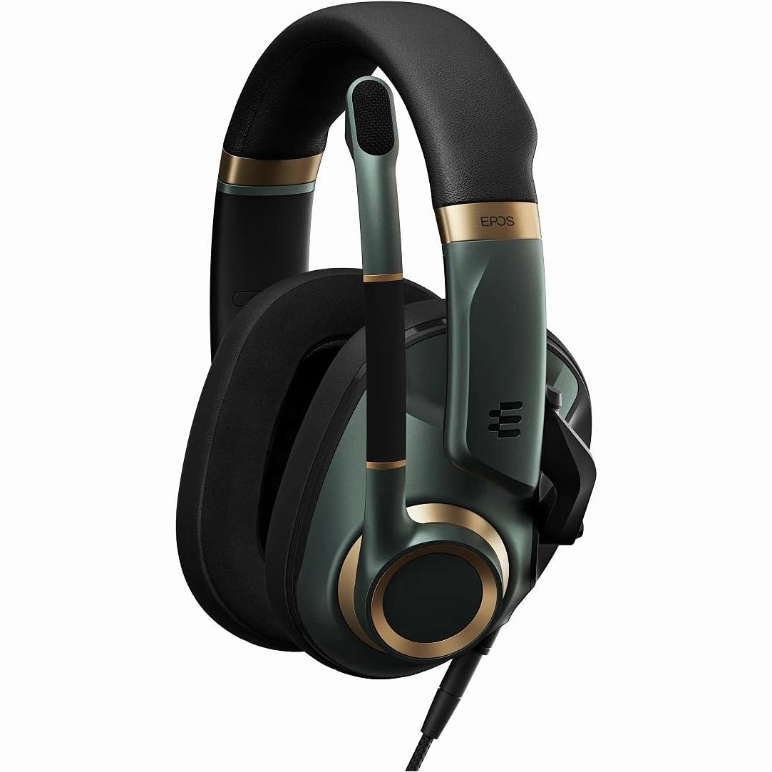 EPOS H6Pro - Closed Acoustic Gaming Headset with Mic - Over-Ear Headset  Lightweight - Lift-to-Mute - Xbox - PS4 - PS5 - PC/Windows [Green]