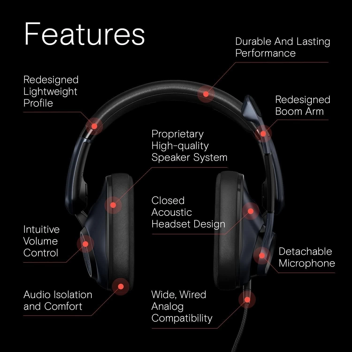 EPOS H6PRO Closed Acoustic Gaming Headset  Sebring Black