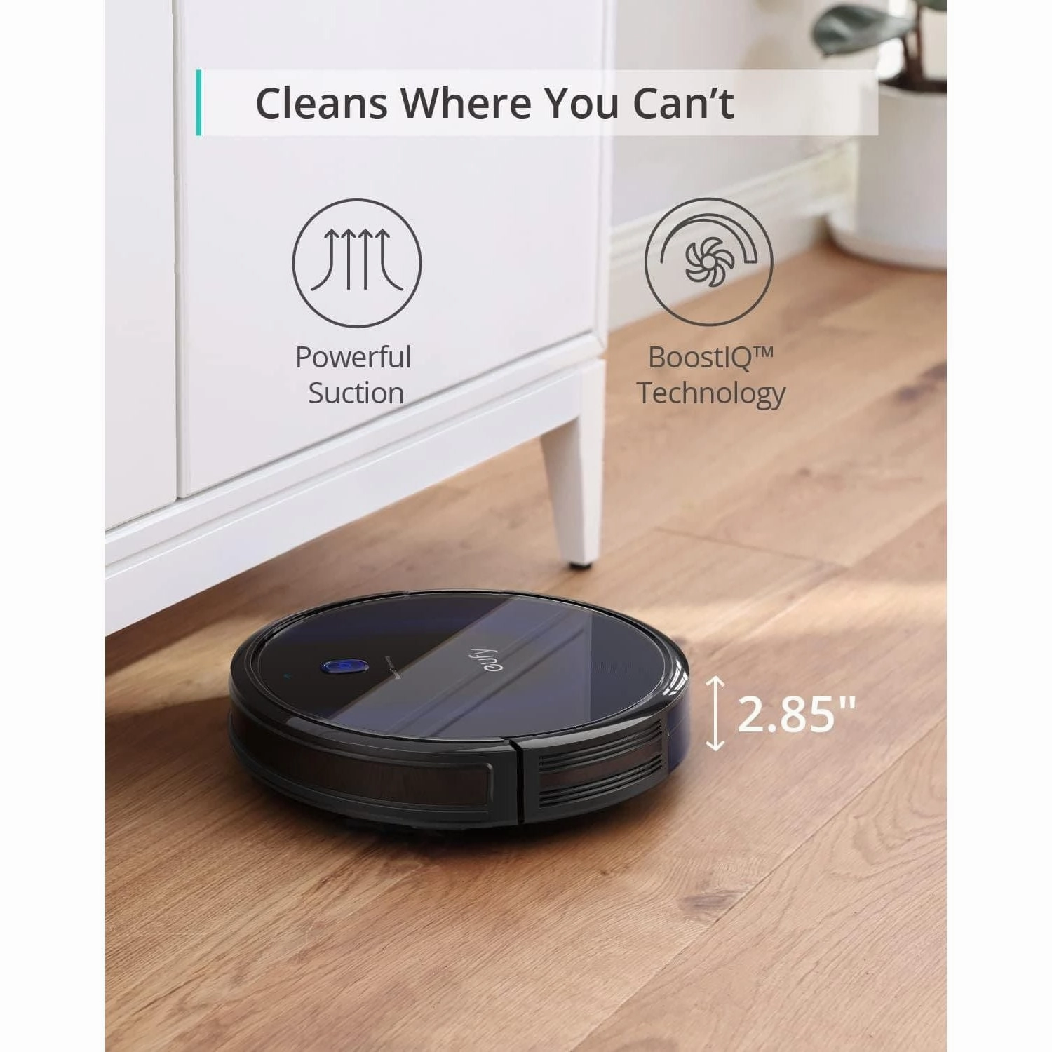 eufy BoostIQ RoboVac 15C MAX Robot Vacuum Cleaner, Wi-Fi Connected, Super Thin, Powerful Suction, Quiet, Self-Charging Robotic Vacuum Cleaner, Cleans Hard Floors to Medium-Pile Carpets
