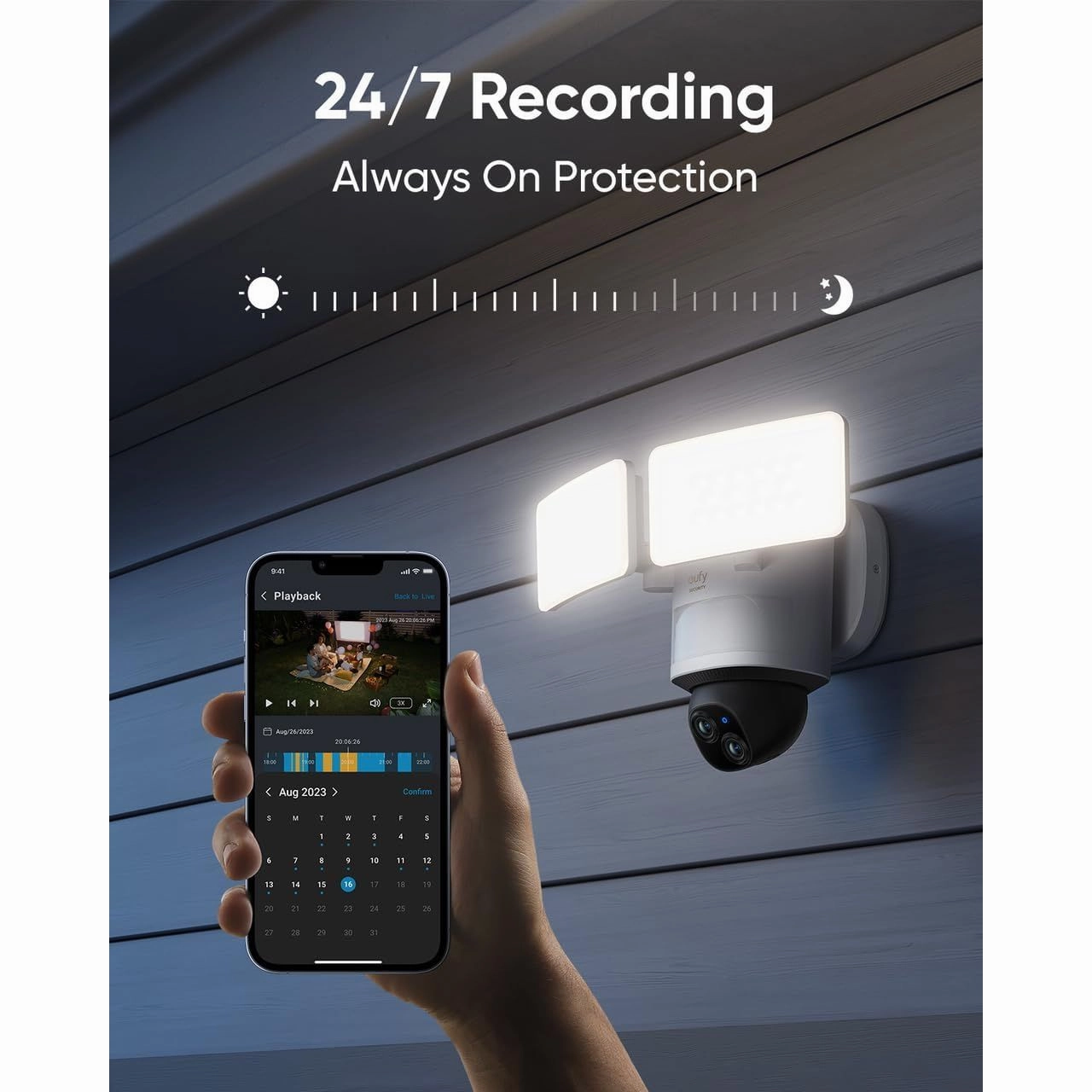 eufy Floodlight E340  3K & 2K Wi-Fi Security Camera
