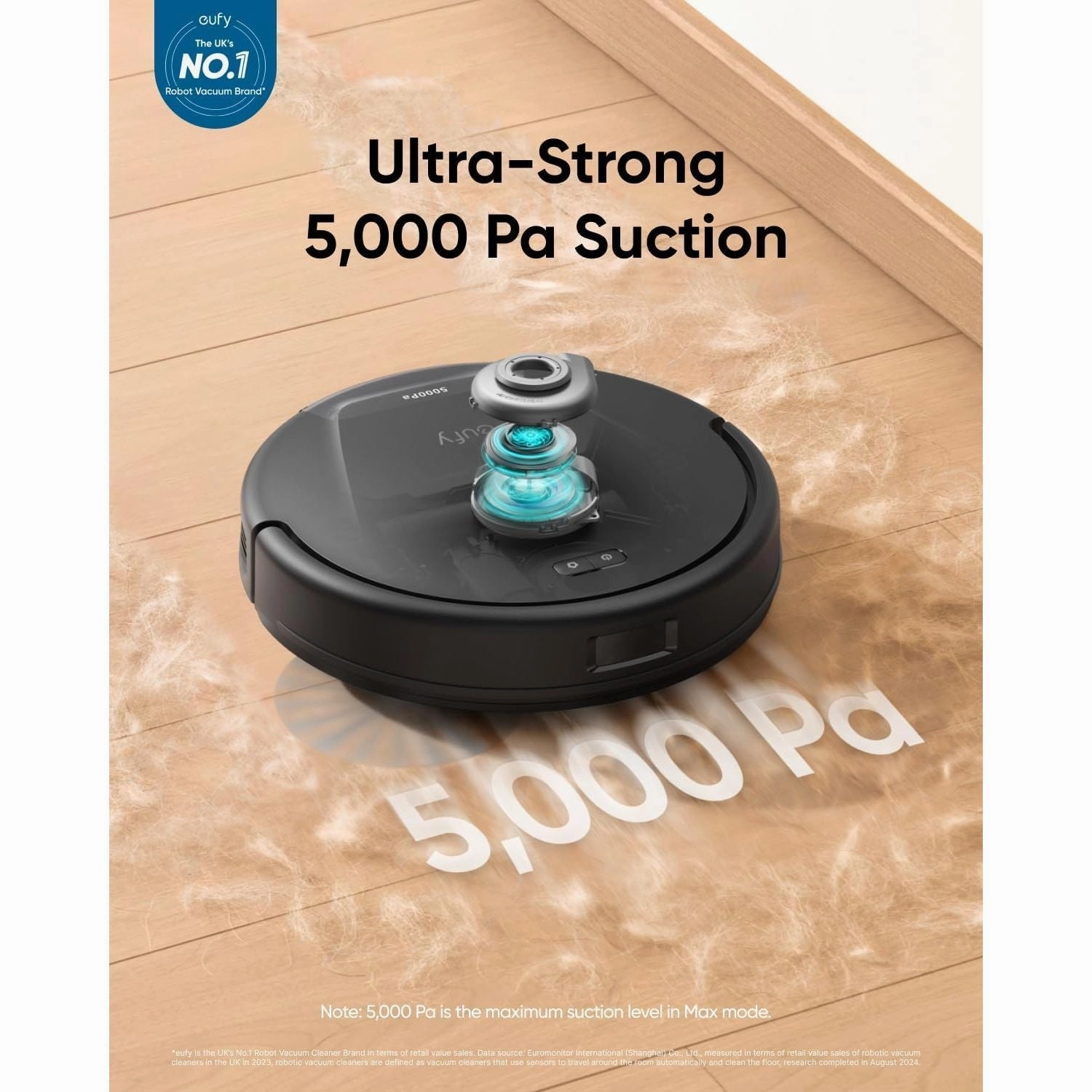 eufy L60 Robot Vacuum Cleaner, Ultra Strong 5,000 Pa, iPath Laser Navigation - Model T2267