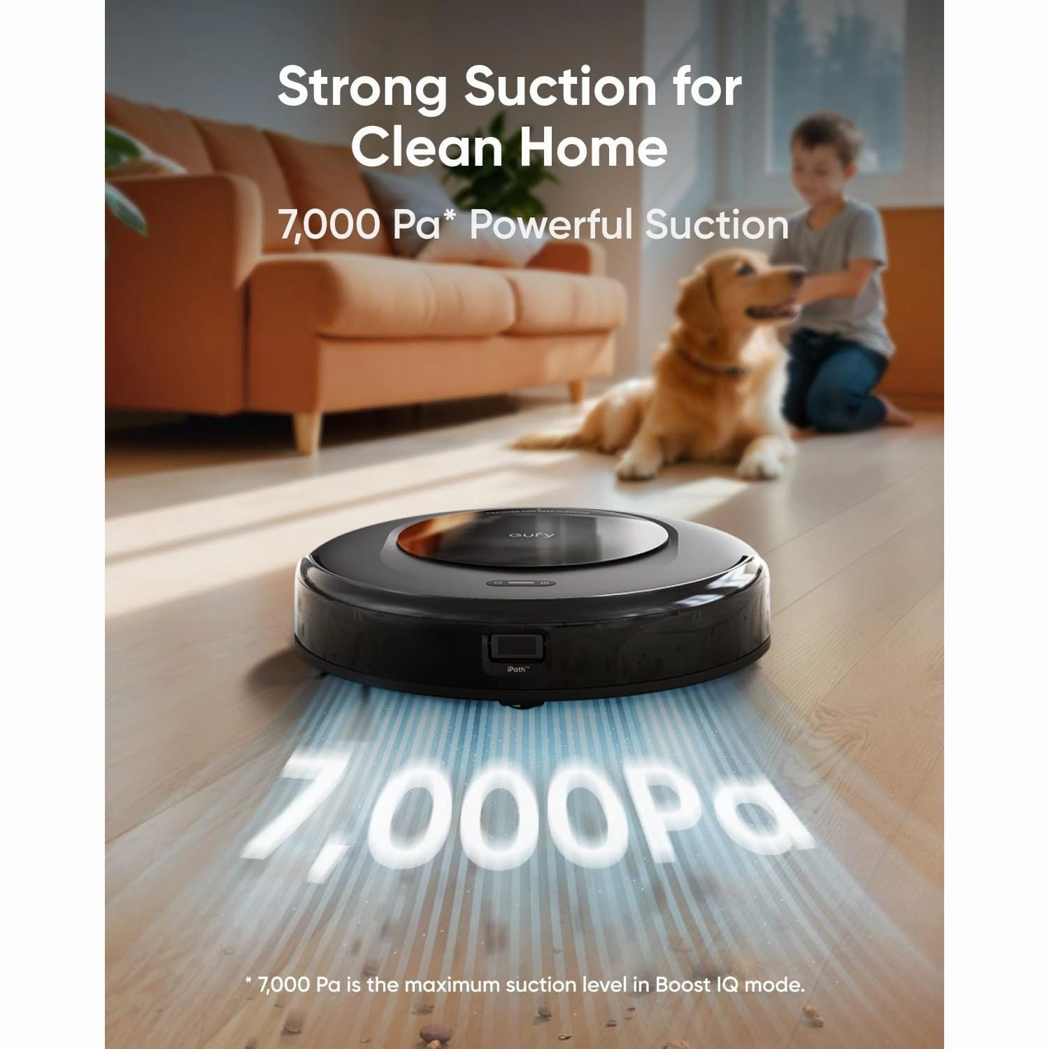 eufy Omni C20 Robot Vacuum and Mop  All-in-One Station, 7,000 Pa Suction, Ultra-Slim 3.35-Inch Design, Auto Emptying, Mop Washing & Drying, Mop Lifting, Carpet Detection for Hands-Free Cleaning