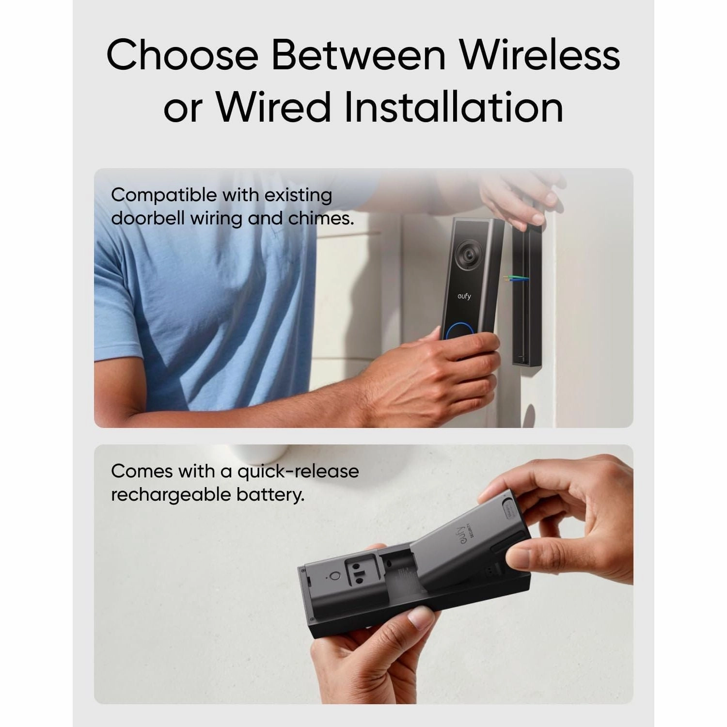 eufy Security Video Doorbell C31, 2K FHD, Battery/Hardwire, Live Video Call, Human Motion Detection